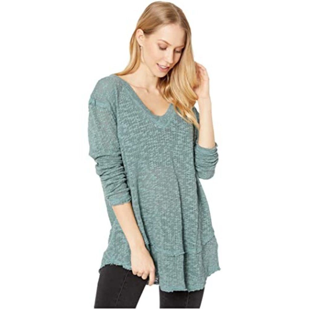 Free People NWT - Oversized Blue Boho Sweater xs